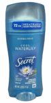SECRET déodorant antisudorifique solide secret cool nénuphars invisible